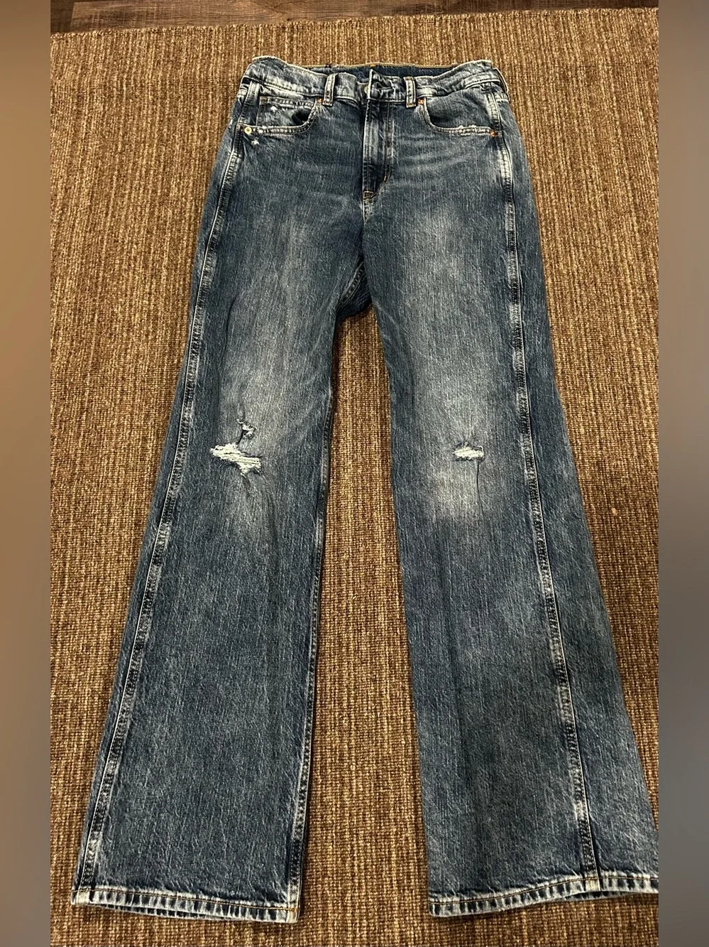 Women’s  Gap vintage flare high rise Distressed Jeans in Faded Blue